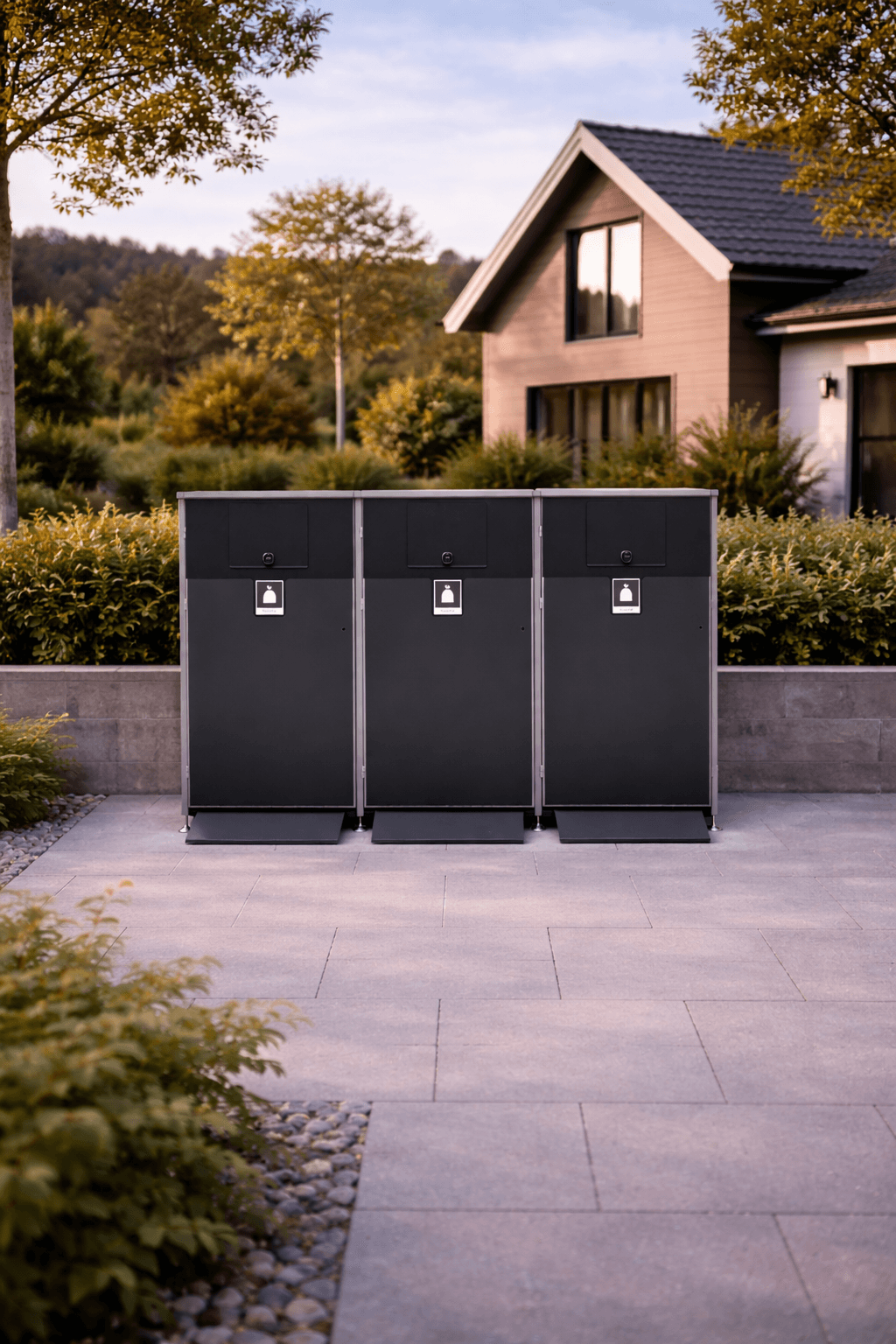 Avfallsskap - 3 luker